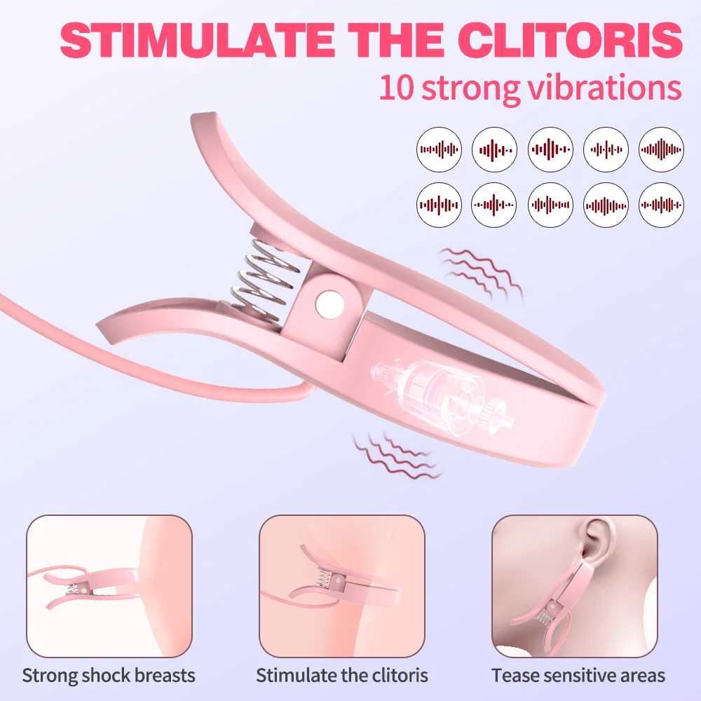 3 In 1 Nipple Clamps Vibrators For Women Clitoris Stimulator Breast Clips Couple Tool Sex Toys Adult Games Flirt Machine Erotic 3 In 1 Nipple Clamps Vibrators For Women Clitoris Stimulator Breast Clips Couple Tool Sex Toys Adult Games Flirt Machine Erotic
