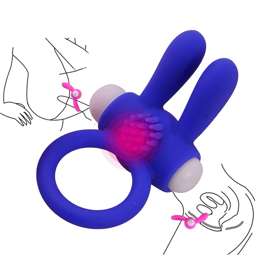 G Spot Vibrator Silicone Vibrating Cock Delay Ring Men Silicon Adult Bdsm Penis​ Rings Sex Toys Massager For Couples Women