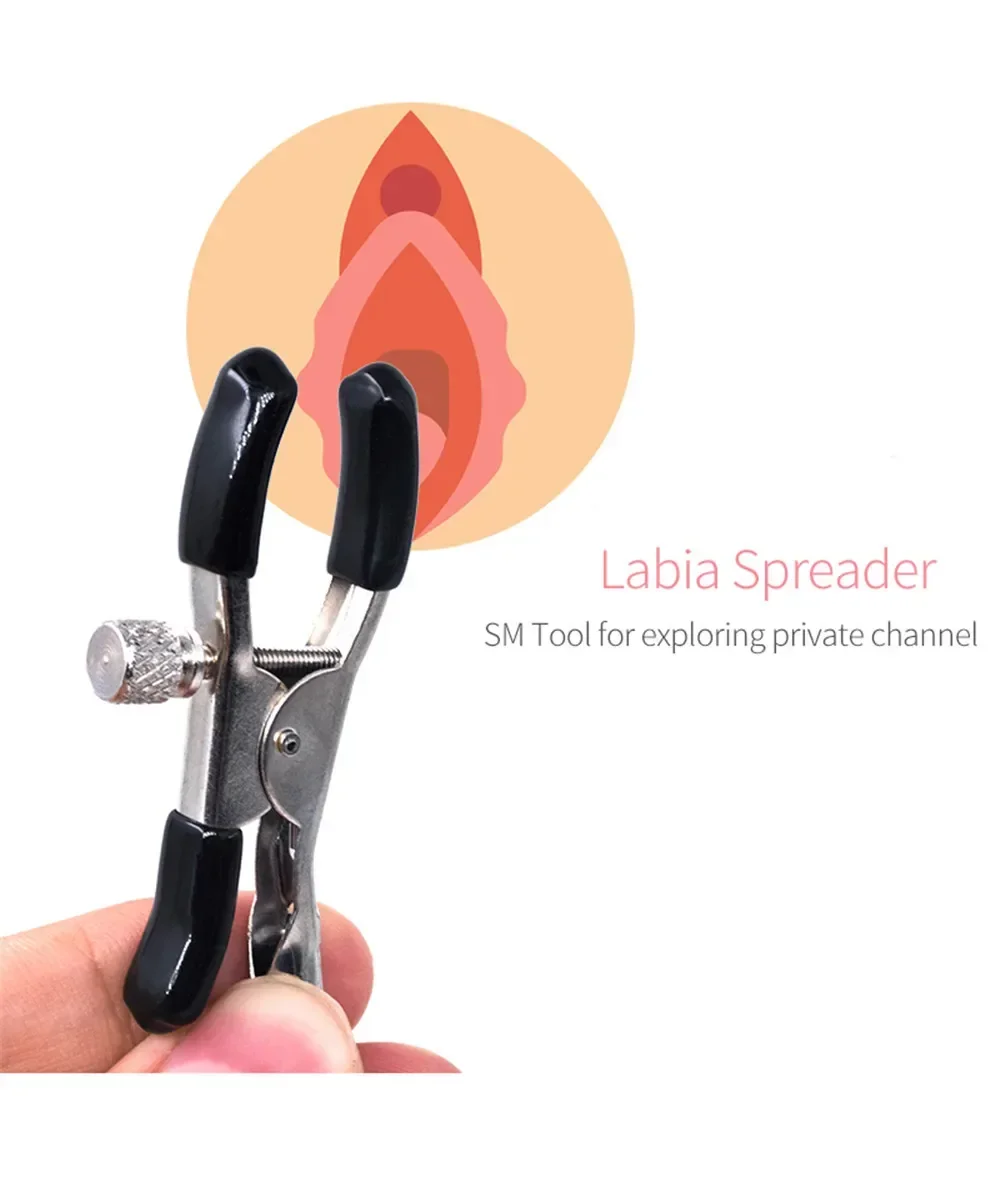 Labia Spreader Clip Nipple Clitoris Clamps SM Bondage Kit Adult Games Vagina Stimulator G-Spot Massage Sex Toys For Women
