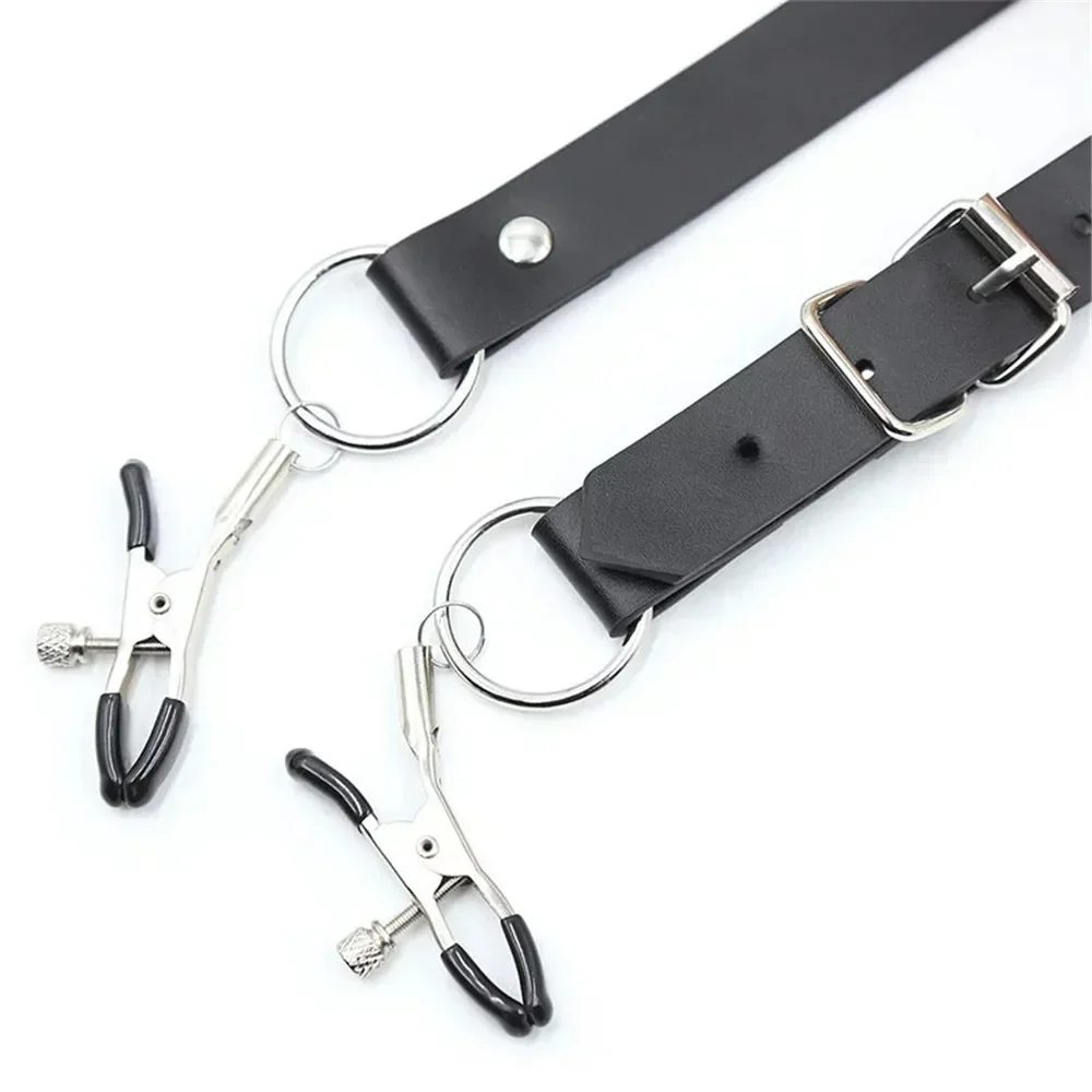Labia Spreader Clip Nipple Clitoris Clamps SM Bondage Kit Adult Games Vagina Stimulator G-Spot Massage Sex Toys For Women