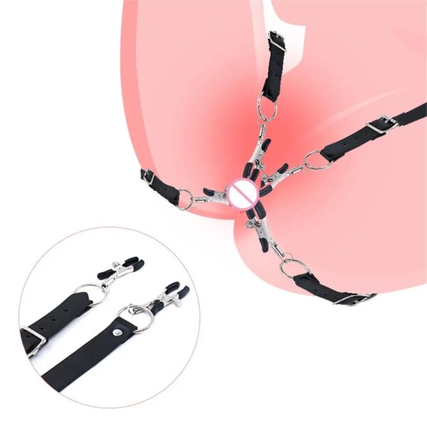 High Quality Nipple Clitoris Spreader Clip Clamps BDSM Bondage Kit Adult Games Vagina Stimulator G-Spot Massage Sex Toys Women18