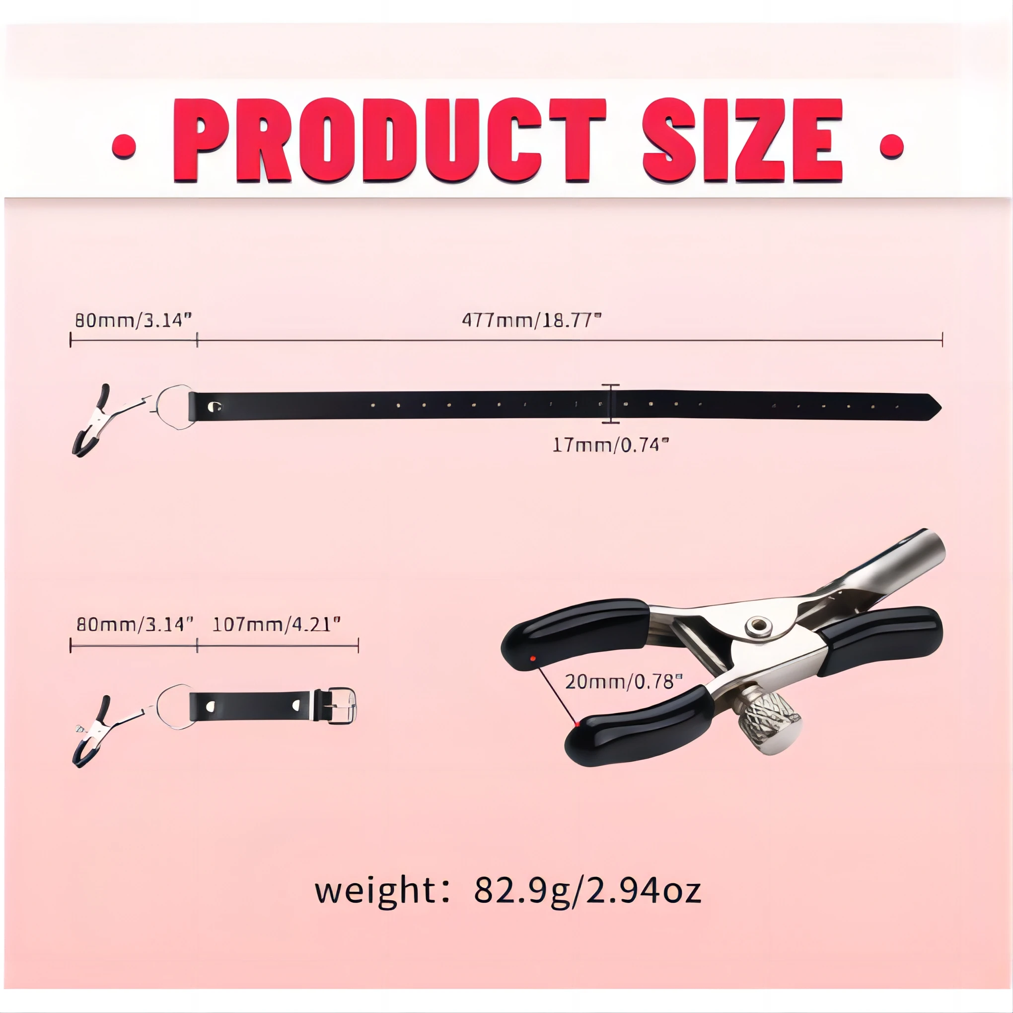 BDSM Bondage Restraint Wrap Around Thigh Spread Labia Spreader Straps With Vagina Clamps,Humiliation Play Nipple Clamps Roleplay
