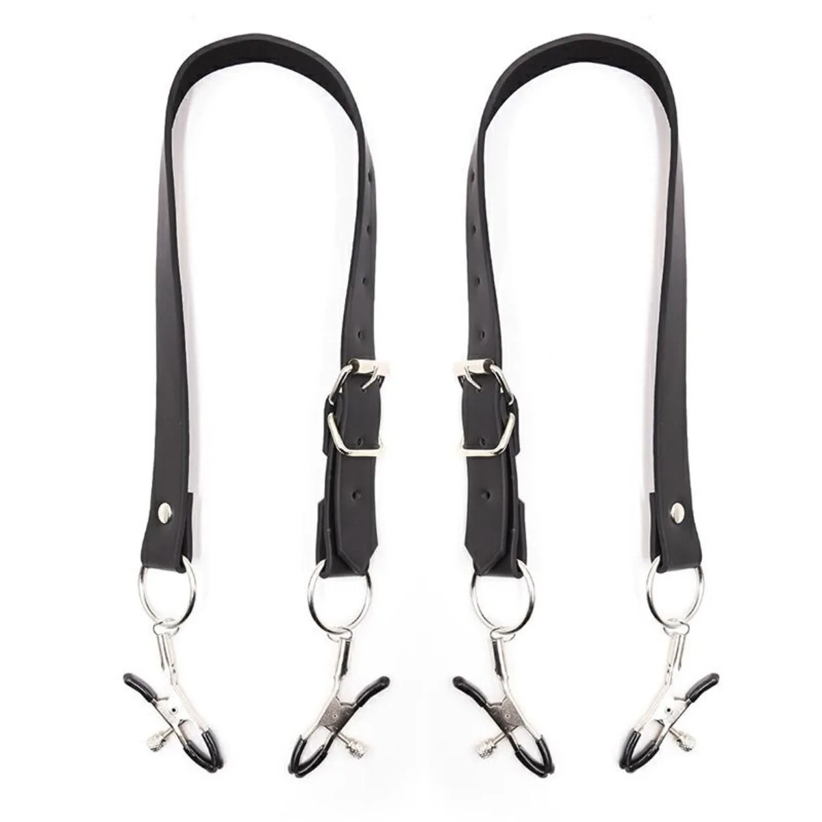 Stainless Steel Nipple Clamps Labia Spreader SM Sex Toy for Women Adjustable Nipple Clitoral Dual Stimulation Sex Restraint Game