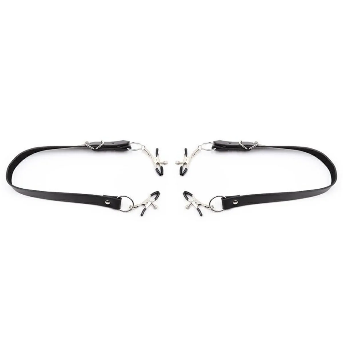 Stainless Steel Nipple Clamps Labia Spreader SM Sex Toy for Women Adjustable Nipple Clitoral Dual Stimulation Sex Restraint Game