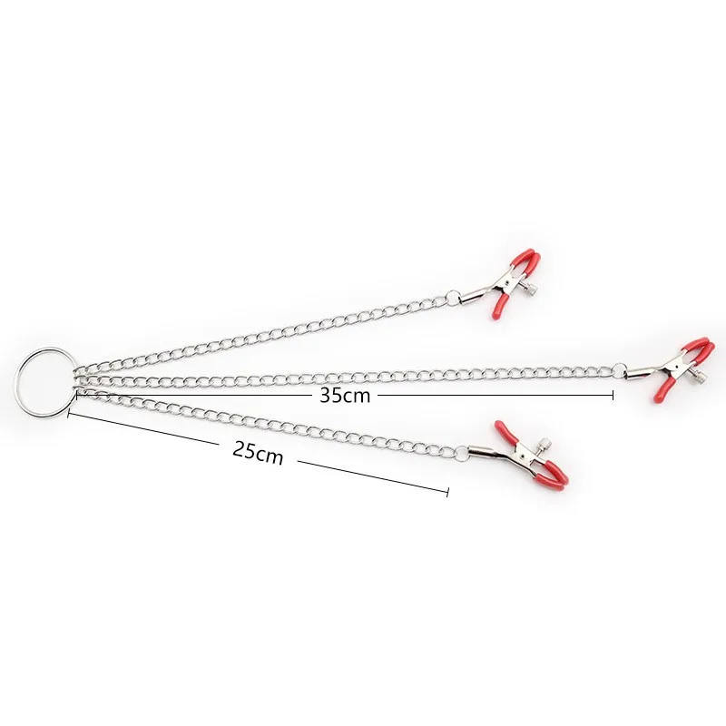 Stainless Steel Metal Chain Nipple Milk Clips Breast Clip Sex Slaves Nipple Clamps Sex Toys Butterfly Style For Couples