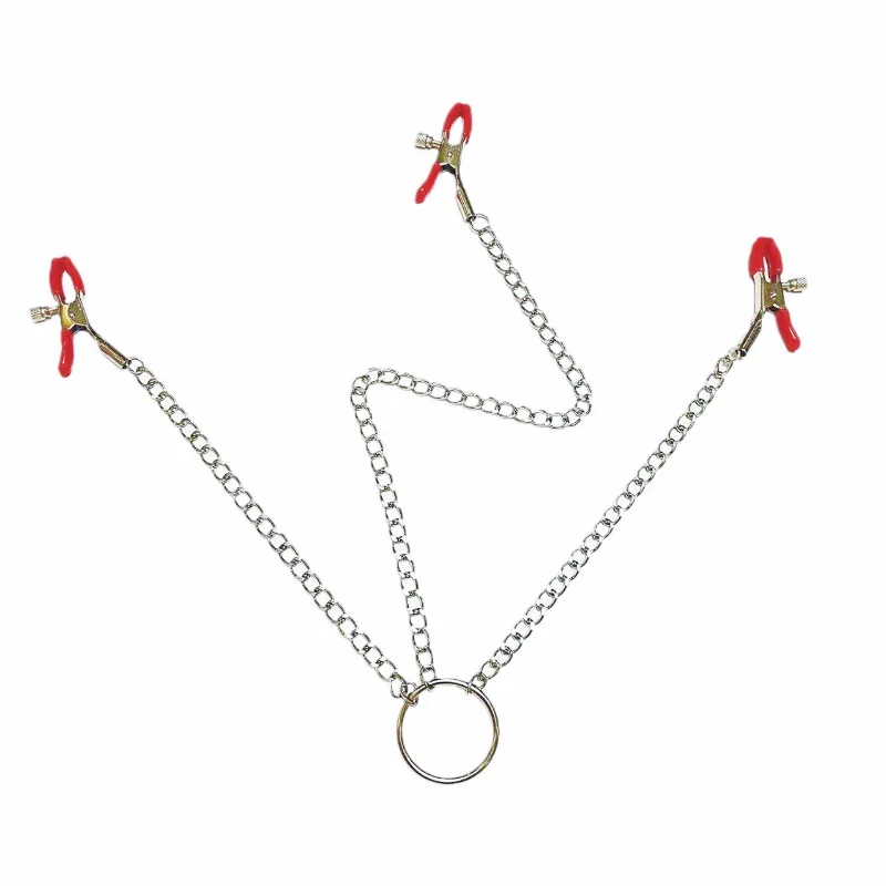 Stainless Steel Metal Chain Nipple Milk Clips Breast Clip Sex Slaves Nipple Clamps Sex Toys Butterfly Style For Couples