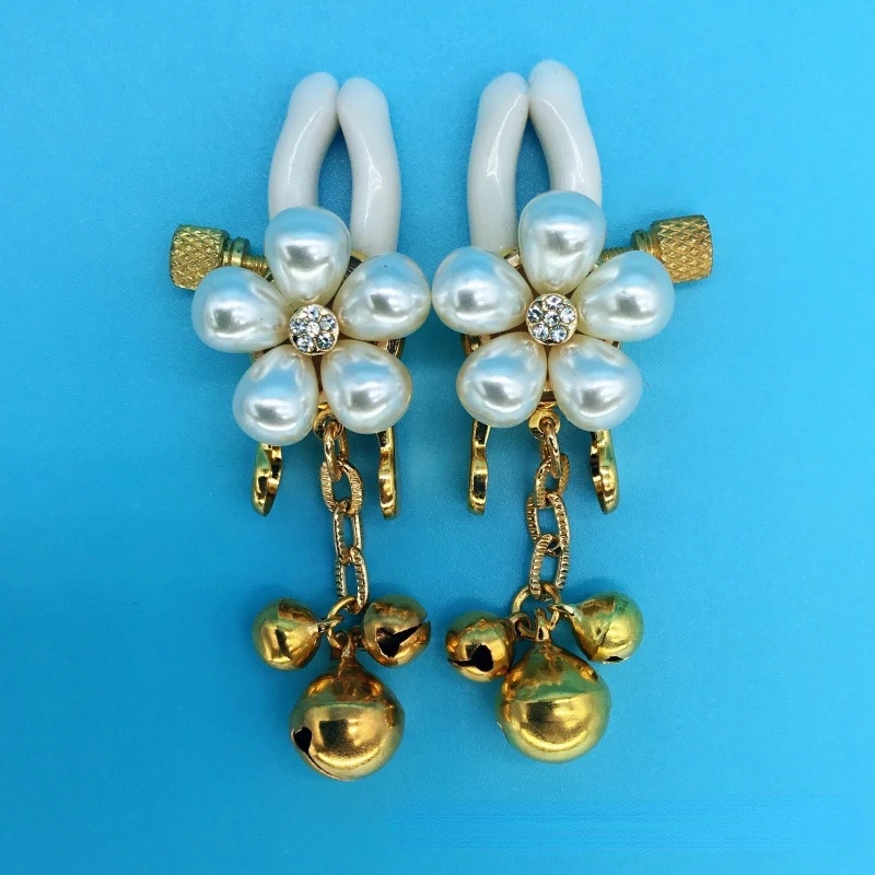 1 Pair Bells Metal Bondage Nipple Clamps Chain Clips Labia Slave BDSM Women Toys Adult Sex Games Breast Stimulate