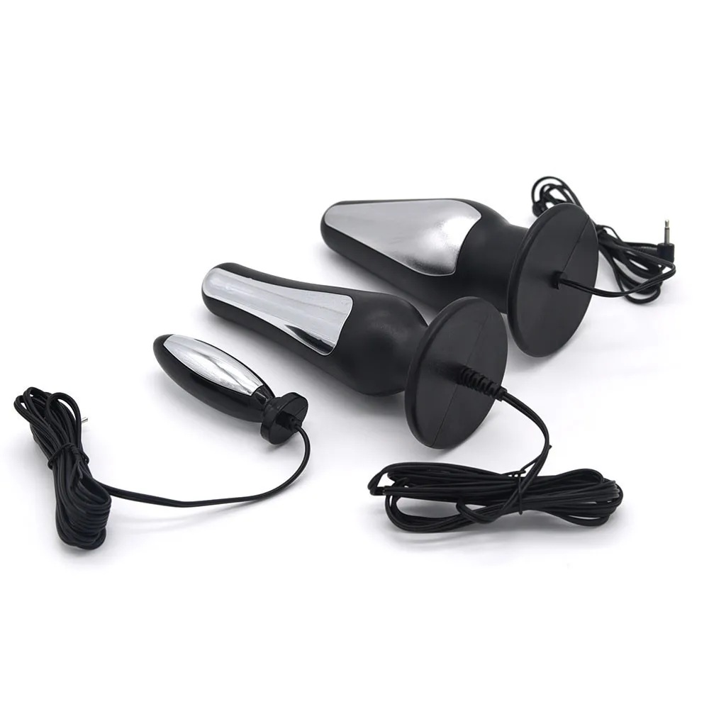 Electric Stimulation Massage Sex Toys Electro Shock Pulse Anal Butt Plug Penis Cage/Plug/Ring Nipple Clamp Labia Clip SM Roller