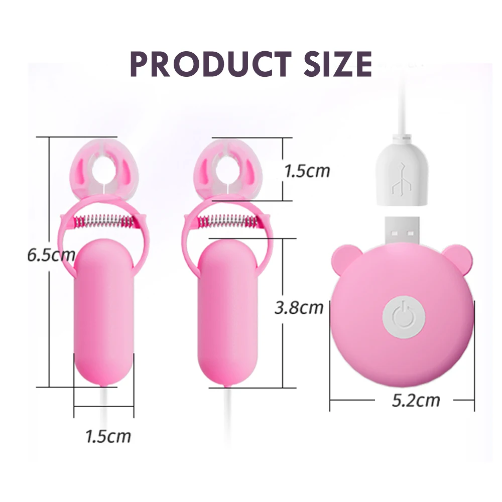 10 Speeds Vibrating Nipple Clamps Breast Clips for Women Breast Massage Vibrator Enhancer Clitoris Licking Sex Toys for Adult 18 10 Speeds Vibrating Nipple Clamps Breast Clips for Women Breast Massage Vibrator Enhancer Clitoris Licking Sex Toys for Adult 18