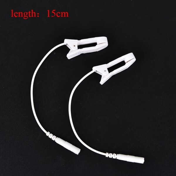 Tens Electrode Lead Wire Connecting Cable Sleeping Aids Pin Breast Nipple Ear Pain Relief Clip for Massagers Earclips 2.0mm