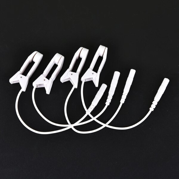 Tens Electrode Lead Wire Connecting Cable Sleeping Aids Pin Breast Nipple Ear Pain Relief Clip for Massagers Earclips 2.0mm