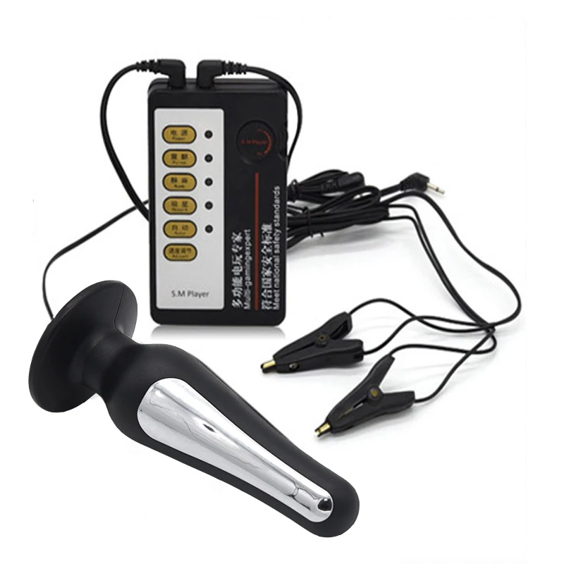 Electric Shock Anal Butt Plug BDSM Electric Stimulation Nipple Clamp Labia Clamp Prostate Massage Couple Sex Medical Themed Toy Electric Shock Anal Butt Plug BDSM Electric Stimulation Nipple Clamp Labia Clamp Prostate Massage Couple Sex Medical Themed Toy