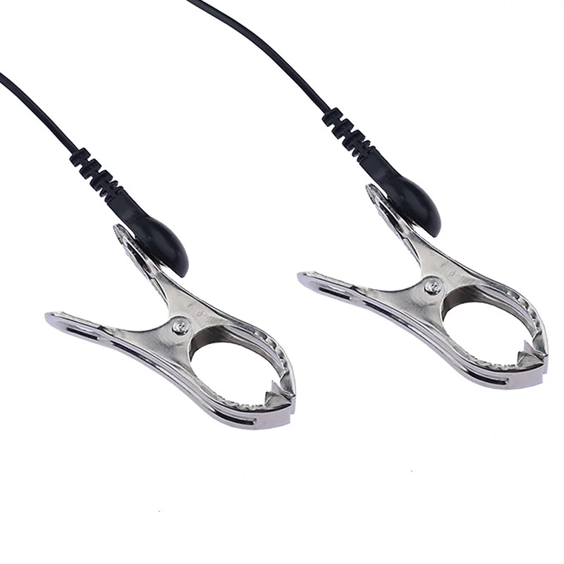 Stainless Steel Nipples Clamps Electric Shock Breast Stimulation Metal Labium Clitoris Clips Adult Sex Toys For Women Men Gay Stainless Steel Nipples Clamps Electric Shock Breast Stimulation Metal Labium Clitoris Clips Adult Sex Toys For Women Men Gay