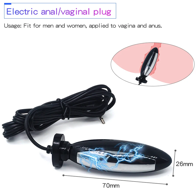 Electro schocker Stimulation Massage Masturbation Pulse Anal Butt Plug Penis Ring Nipple Clamp Massage Gloves/Pad E-stim sex toy