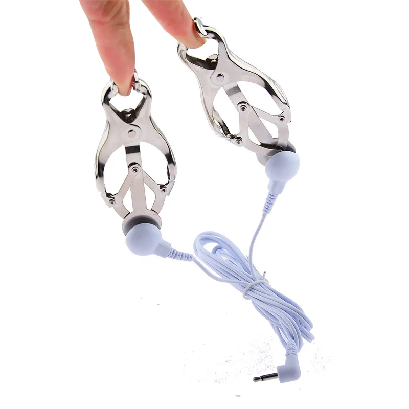 Electro schocker Stimulation Massage Masturbation Pulse Anal Butt Plug Penis Ring Nipple Clamp Massage Gloves/Pad E-stim sex toy
