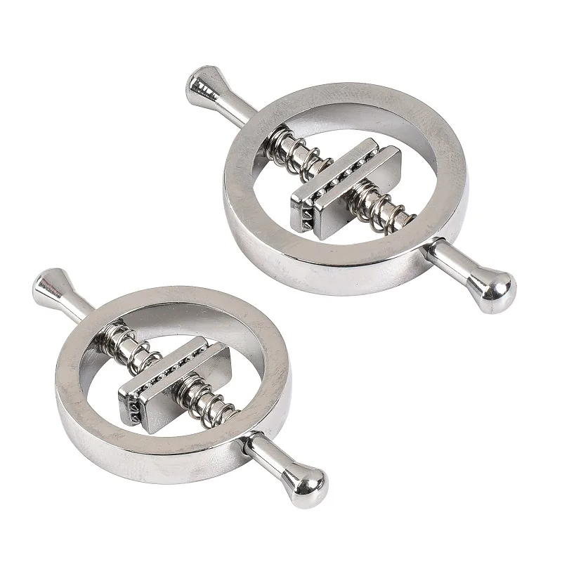 Metal Nipple Clamps Clips Stimulator Steel Nipple Breast Clamps Spring Pull Slave Bondage Flirting Women Sex Toy For Female Metal Nipple Clamps Clips Stimulator Steel Nipple Breast Clamps Spring Pull Slave Bondage Flirting Women Sex Toy For Female