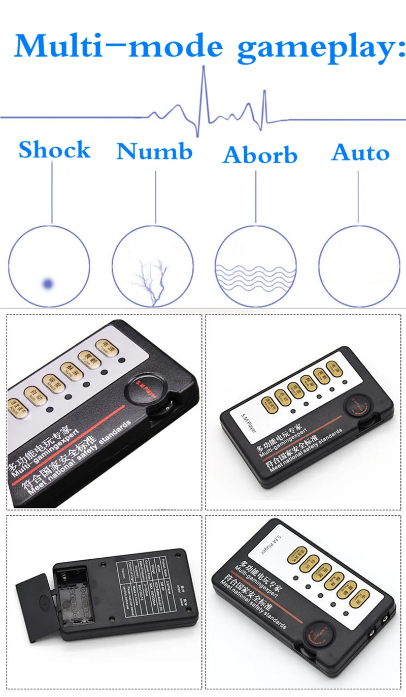 Taser Electric Shock Sex Product,SM Electro Anal Plug Nipple Clamp Cock Ring Penis Plug,Bdsm Powerbox,50 Style E-stim Accessorry