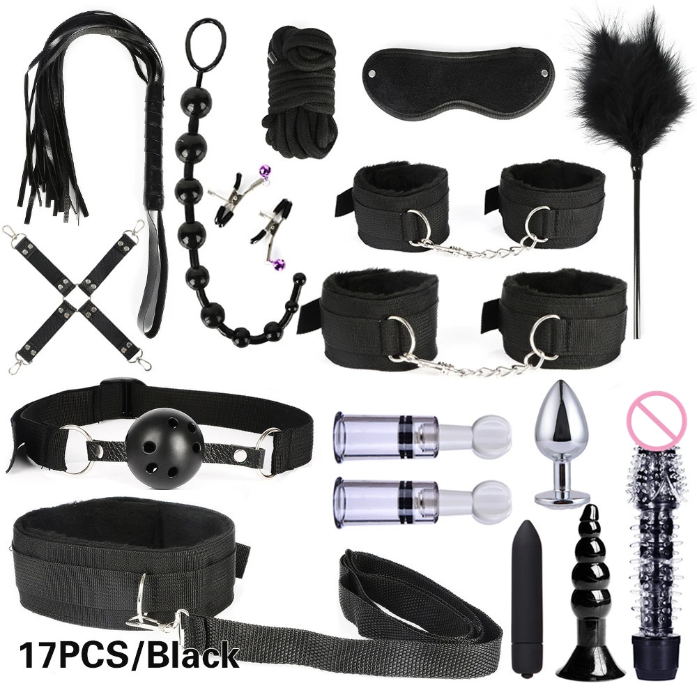 SexLove Set Kits Adults Sex Toys for Women Men Handcuffs Nipple Clamps Whip Spanking Sex Metal Anal Plug Vibrator Butt SexLove Set Kits Adults Sex Toys for Women Men Handcuffs Nipple Clamps Whip Spanking Sex Metal Anal Plug Vibrator Butt