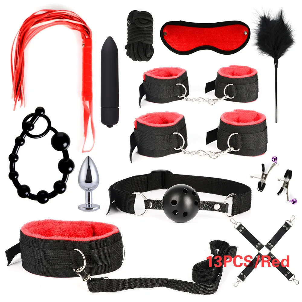 SexLove Set Kits Adults Sex Toys for Women Men Handcuffs Nipple Clamps Whip Spanking Sex Metal Anal Plug Vibrator Butt SexLove Set Kits Adults Sex Toys for Women Men Handcuffs Nipple Clamps Whip Spanking Sex Metal Anal Plug Vibrator Butt
