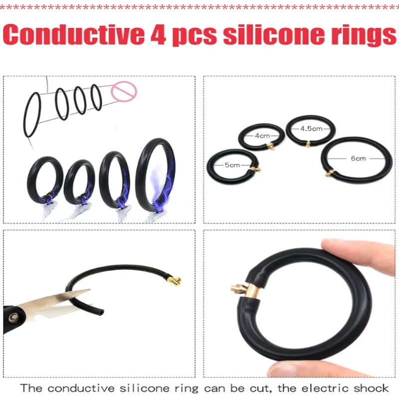 Electro Shock Anal Plug Penis Plug Cock Rings Medical Themed Toys Massage Pad Nipple Clamps For Men Electric Stimulate Sex Toys
