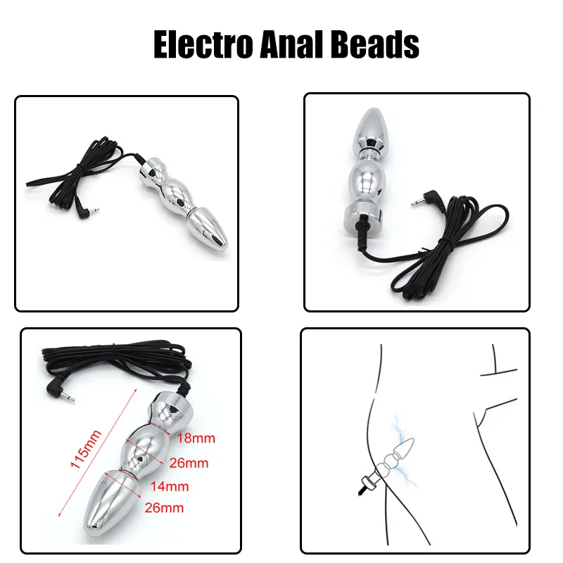 Strongest  EStim E-Stim Anal Plug Cock Ring Urethral Sound Dilator Pads,BDSM Electro Stimulation Medical Themed Host For Sex