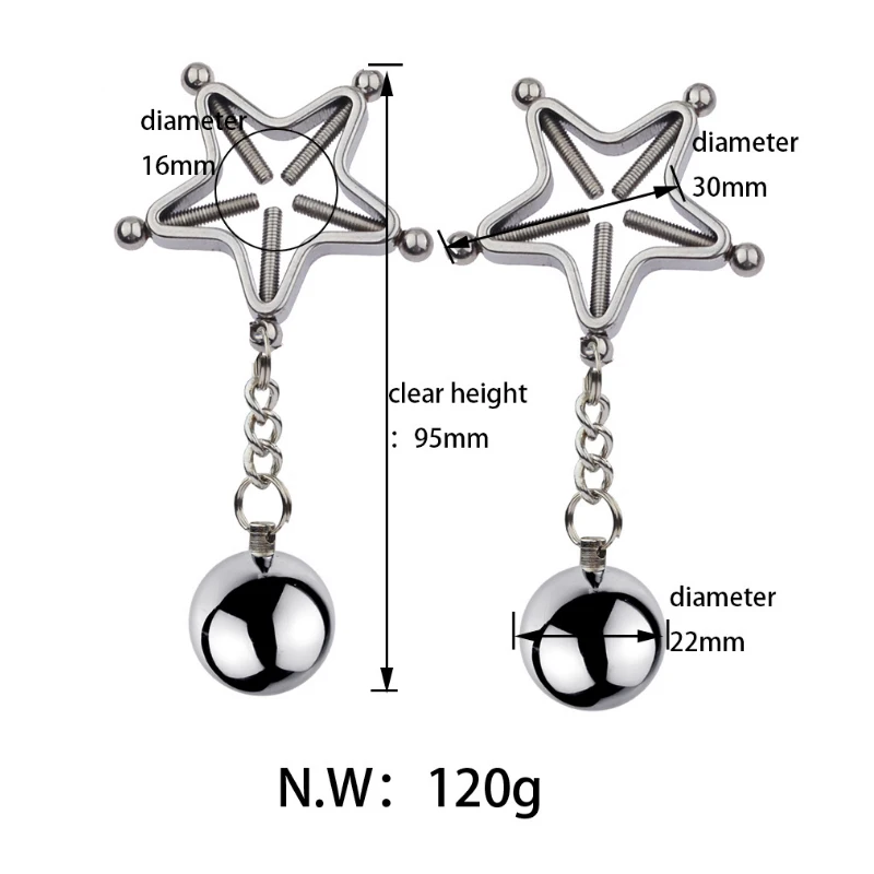 Stainless Metal Chain Nipple Milk Clips Breast Clip Sex Slaves Nipple Clamps Sex Toys Butterfly Style for Couples Nipple Sucker