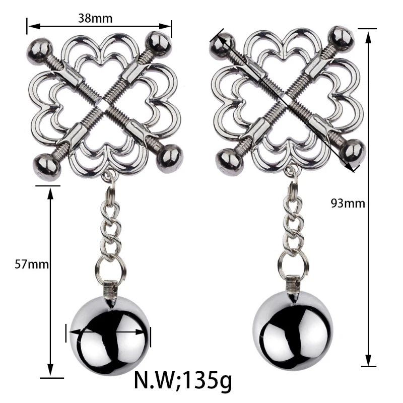 Stainless Metal Chain Nipple Milk Clips Breast Clip Sex Slaves Nipple Clamps Sex Toys Butterfly Style for Couples Nipple Sucker