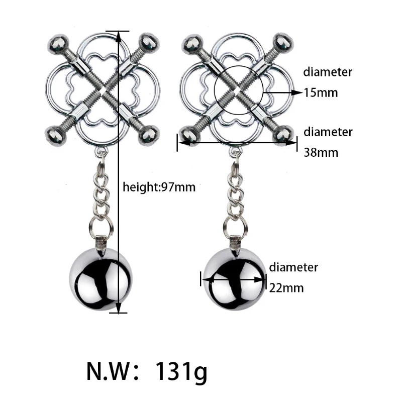 Stainless Metal Chain Nipple Milk Clips Breast Clip Sex Slaves Nipple Clamps Sex Toys Butterfly Style for Couples Nipple Sucker