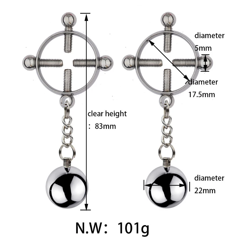 Stainless Metal Chain Nipple Milk Clips Breast Clip Sex Slaves Nipple Clamps Sex Toys Butterfly Style for Couples Nipple Sucker