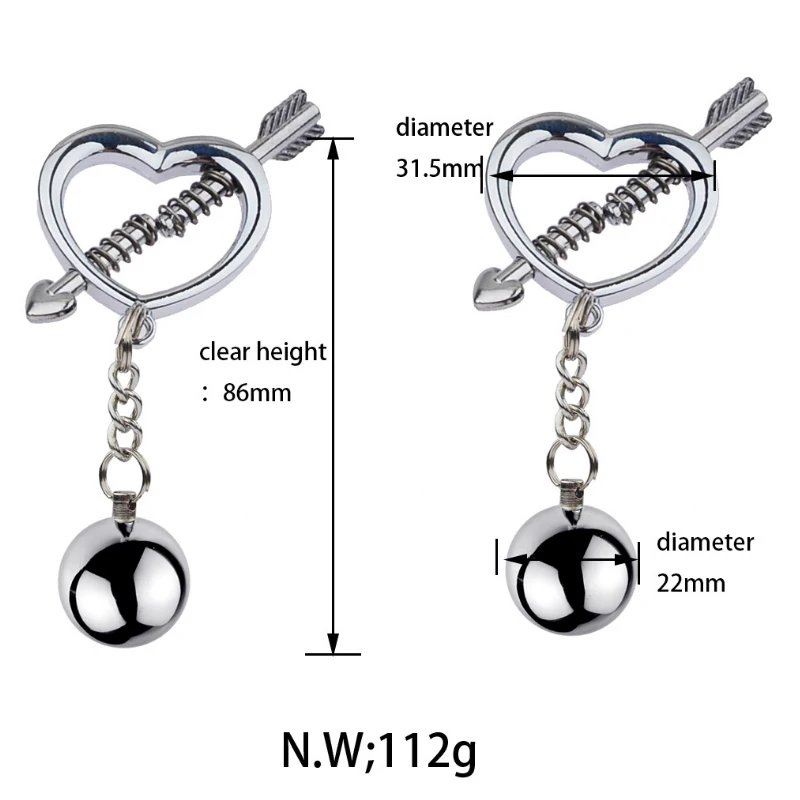 Stainless Metal Chain Nipple Milk Clips Breast Clip Sex Slaves Nipple Clamps Sex Toys Butterfly Style for Couples Nipple Sucker