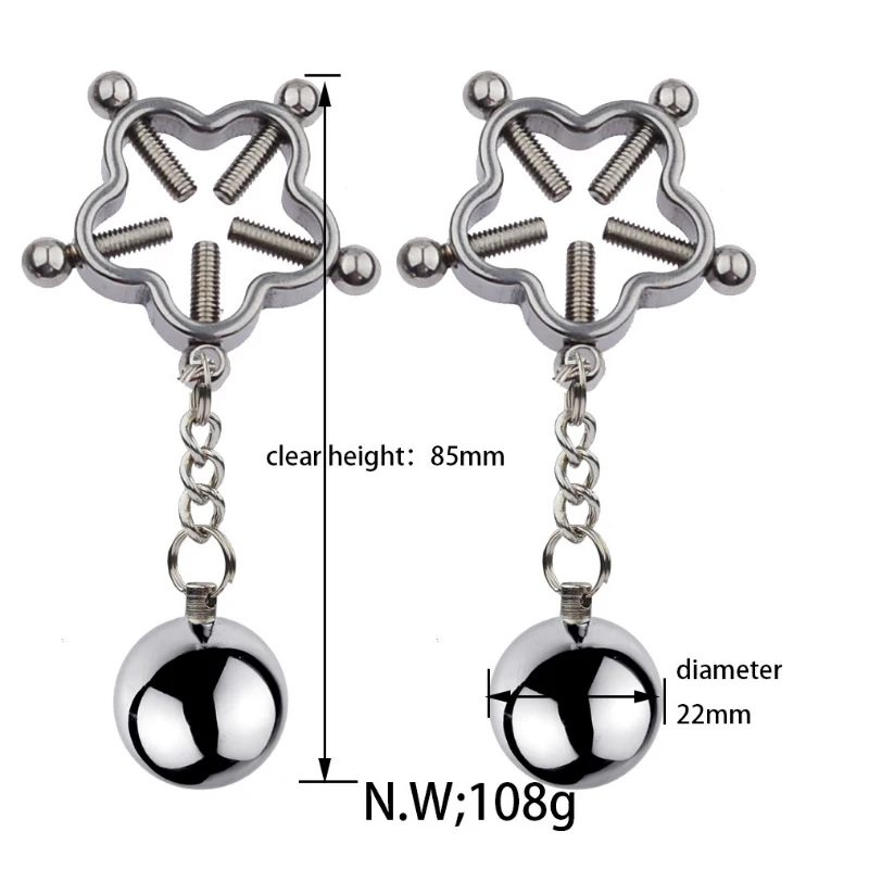 Stainless Metal Chain Nipple Milk Clips Breast Clip Sex Slaves Nipple Clamps Sex Toys Butterfly Style for Couples Nipple Sucker