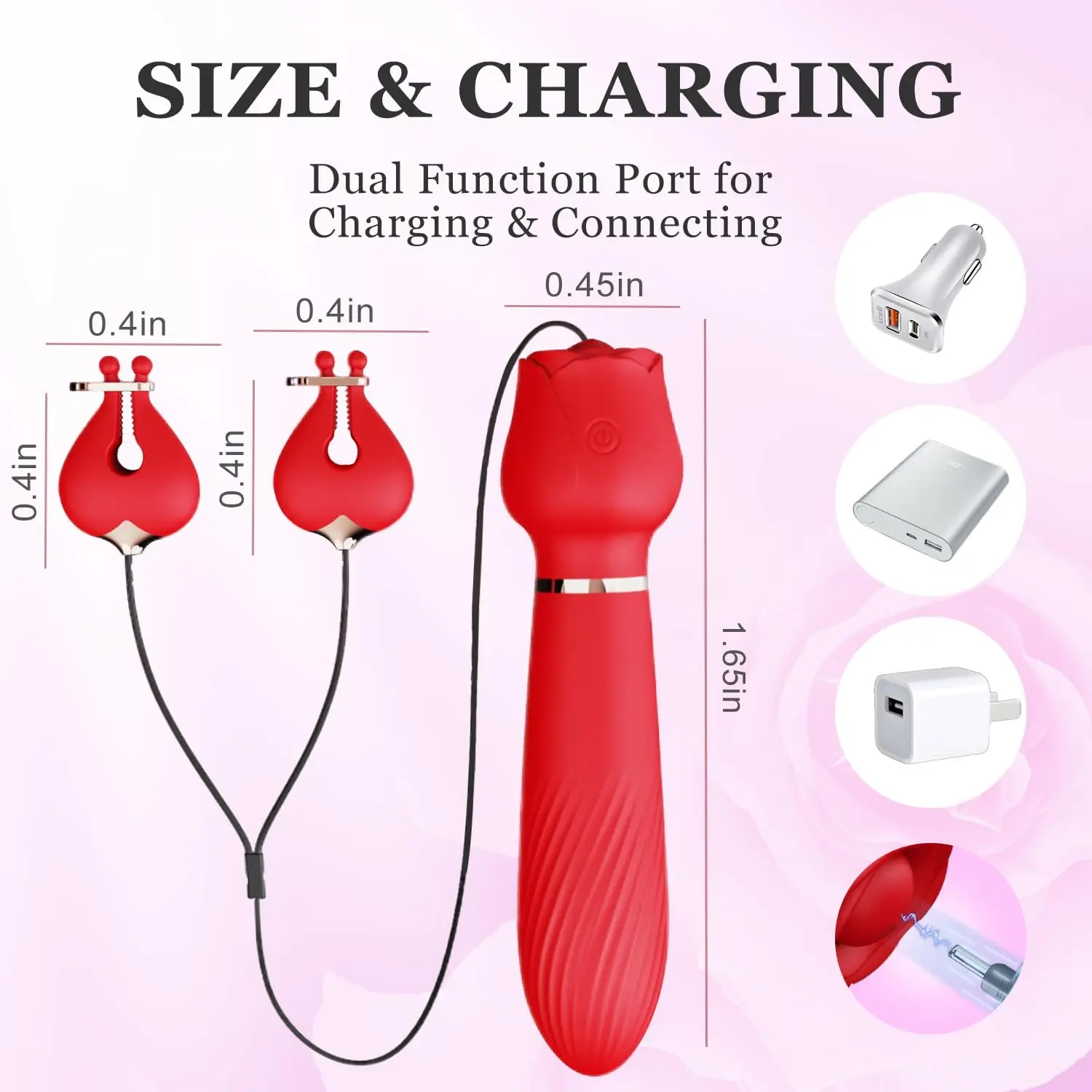 Chest Clips Vibrator for Women 2 in 1 Clitoris Stimulator Stick Dildo Nipple Clamps Ddsm Sex Toys for Couples Adult Unisex 18 Chest Clips Vibrator for Women 2 in 1 Clitoris Stimulator Stick Dildo Nipple Clamps Ddsm Sex Toys for Couples Adult Unisex 18