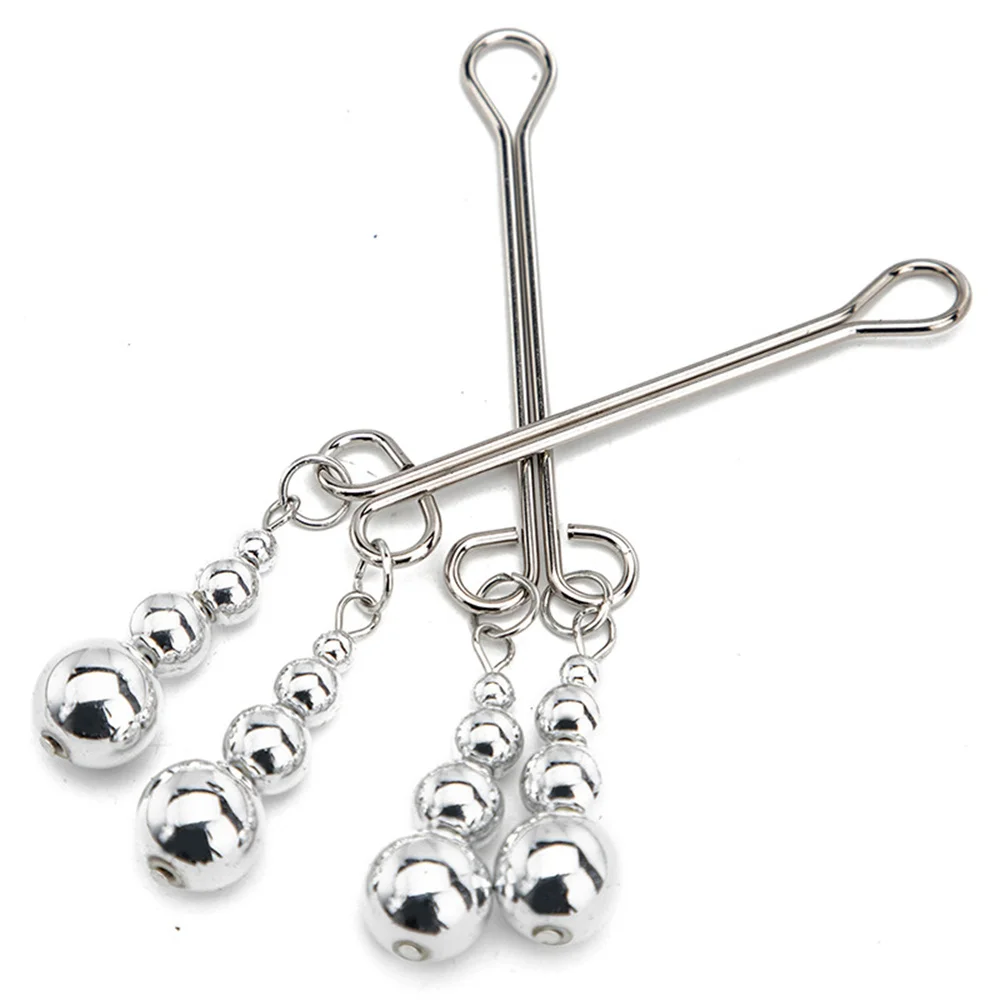Adult Sex Tool Nipple Clamps Stimulator Breast First Clip Female Stimulation Clitoris Metal Restraint Bondage Bdsm Toys SM Goods