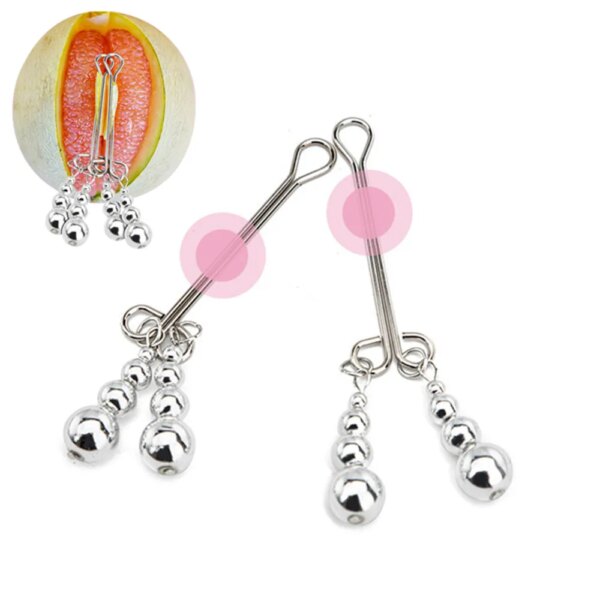 Adult Sex Tool Nipple Clamps Stimulator Breast First Clip Female Stimulation Clitoris Metal Restraint Bondage Bdsm Toys SM Goods