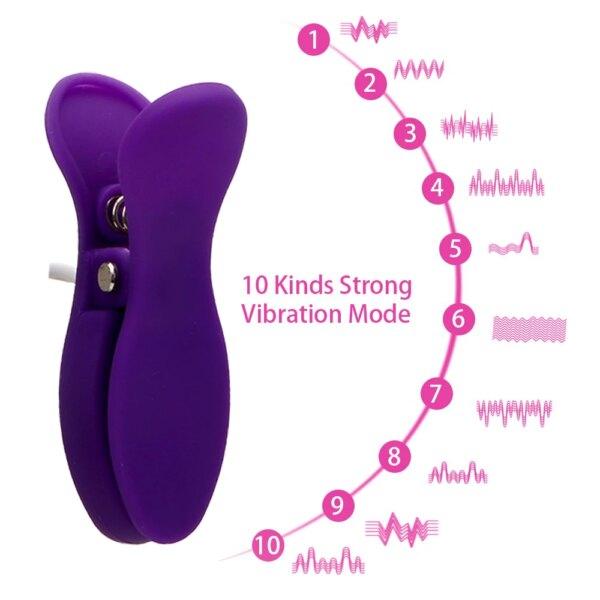 Nipple Clamps Vibrators For Women Clitoris Stimulator Breast Clips Couple Tool Sex Toys Adult Games Flirt Machine Erotic Product