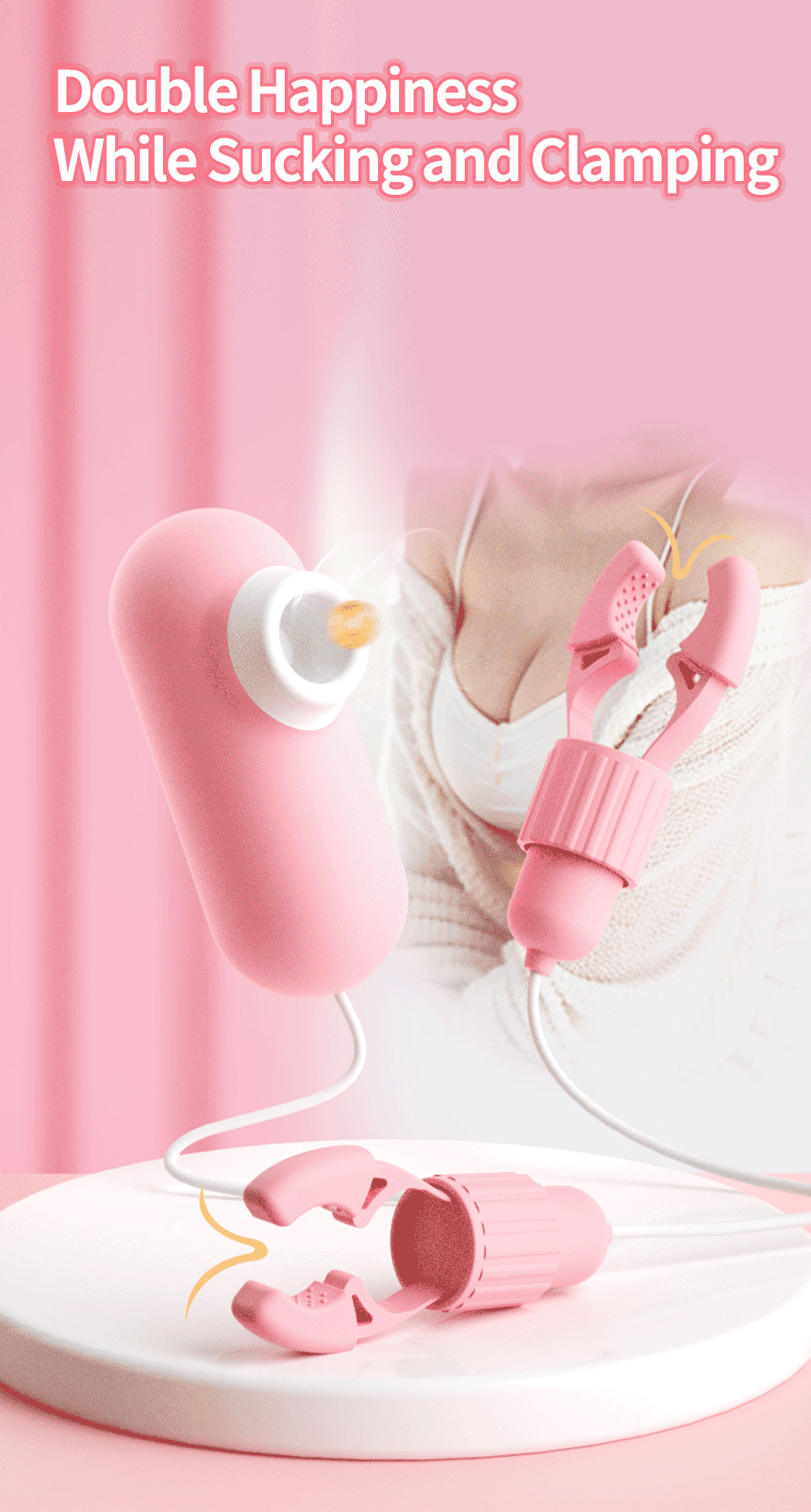 Sex Toys for Women Couple Breast Massage 12 Frequency Nipple Clamps Clitoral Clip Nipple Vibrator Nipple Clitoral Stimulation