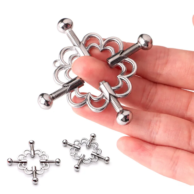 Metal Nipple Clips Stimulator Breast Clamps Bondage Restraints Flirting Teasing BDSM Women Slave Couples Play Sex Toys