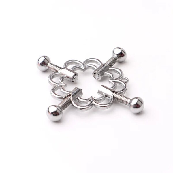 Metal Nipple Clips Stimulator Breast Clamps Bondage Restraints Flirting Teasing BDSM Women Slave Couples Play Sex Toys