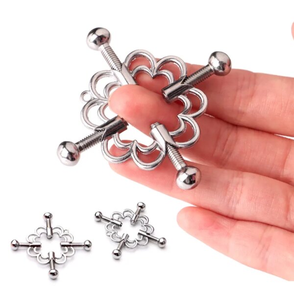 Metal Nipple Clips Stimulator Breast Clamps Bondage Restraints Flirting Teasing BDSM Women Slave Couples Play Sex Toys