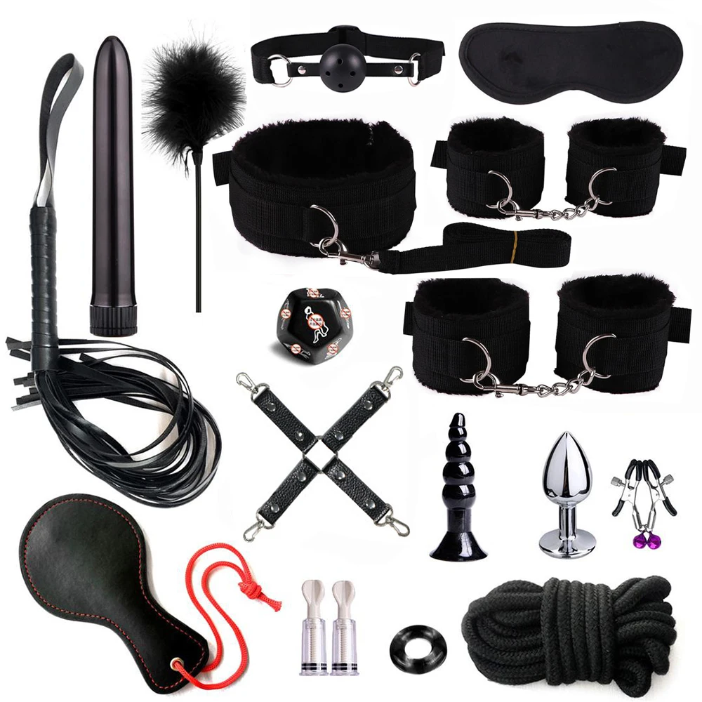 BDSM Sex Kits Sex Toys For Women Sexy Handcuff Exotic Accessories Sex Games Anal Plug Vibrator Nipple Clamp Adult Sex Toys 18+