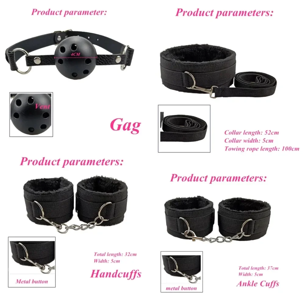 BDSM Sex Kits Sex Toys For Women Sexy Handcuff Exotic Accessories Sex Games Anal Plug Vibrator Nipple Clamp Adult Sex Toys 18+