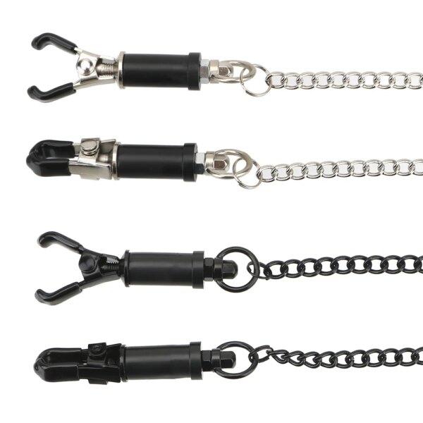 Adjustable Metal Nipple Clips Adult Games Breast Bondage Play Clamps Sex Toys for Couple Nipple Stimulator