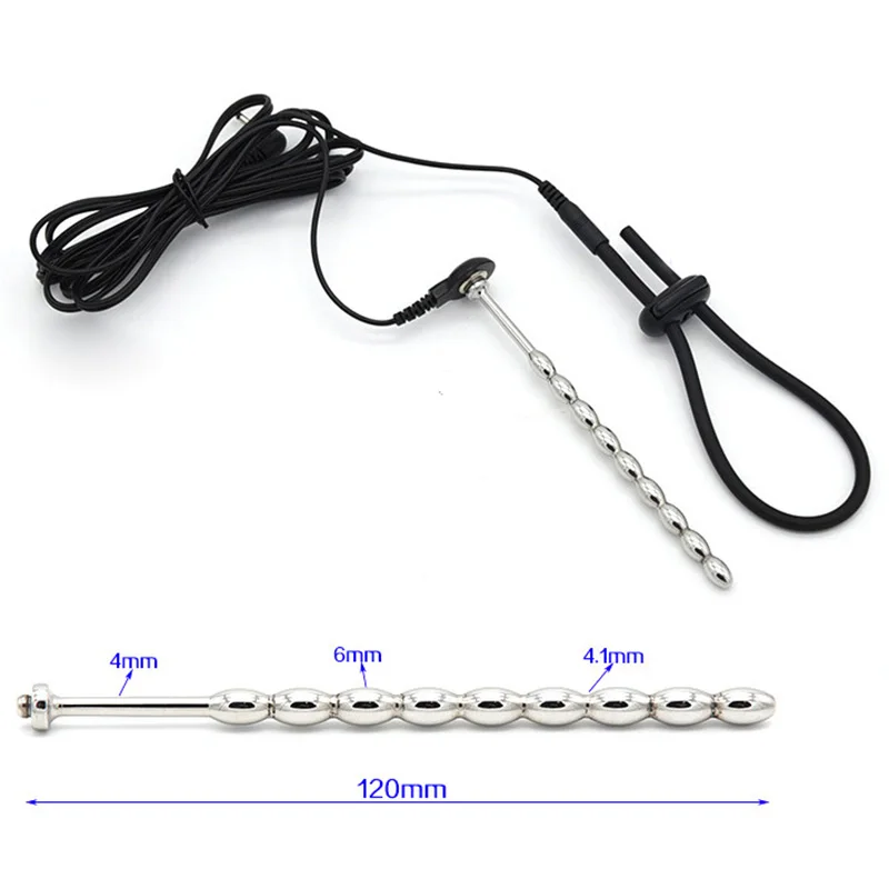 Electric Shock Penis Therapy Ring Urethral Plug Electro Stimulate Anal Butt Plug SM Nipple Clamp/Labia Clip Massage Pad Sex Toys