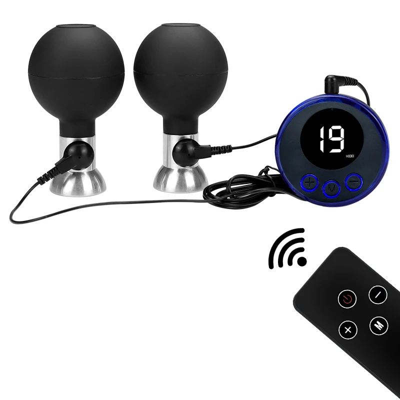 Electric Shocker Nipple Sucker/Clamps Electro Stimulator Nipples Pussy Breast Clit Masturbator Bdsm Sex Toys For Couple Flirt