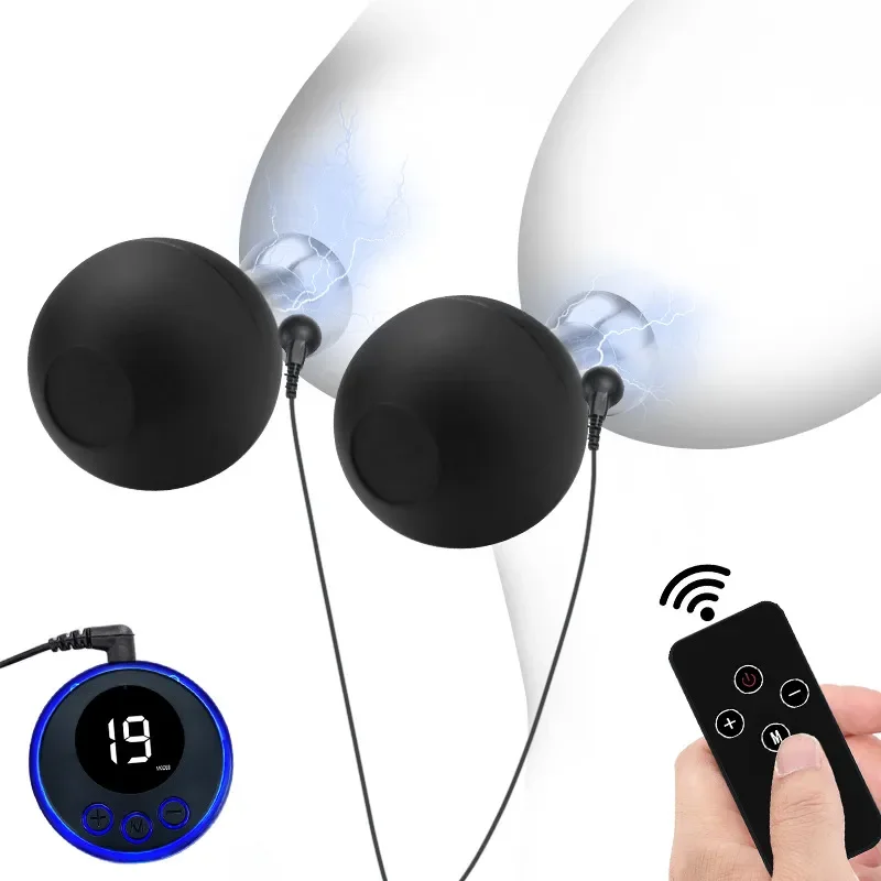 Electric Shocker Nipple Sucker/Clamps Electro Stimulator Nipples Pussy Breast Clit Masturbator Bdsm Sex Toys For Couple Flirt