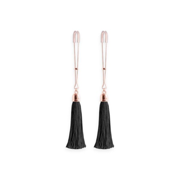 Metal Nipple Clips With Tassels Set Rosegold Female Breast Nipple Clamps Set Bondage Restraints Teasing Sex Toy Slave For Women