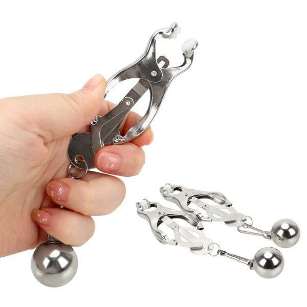 1 Pair  Nipple Stimulator Papilla Adult Games Nipple Clamps Breast Clips