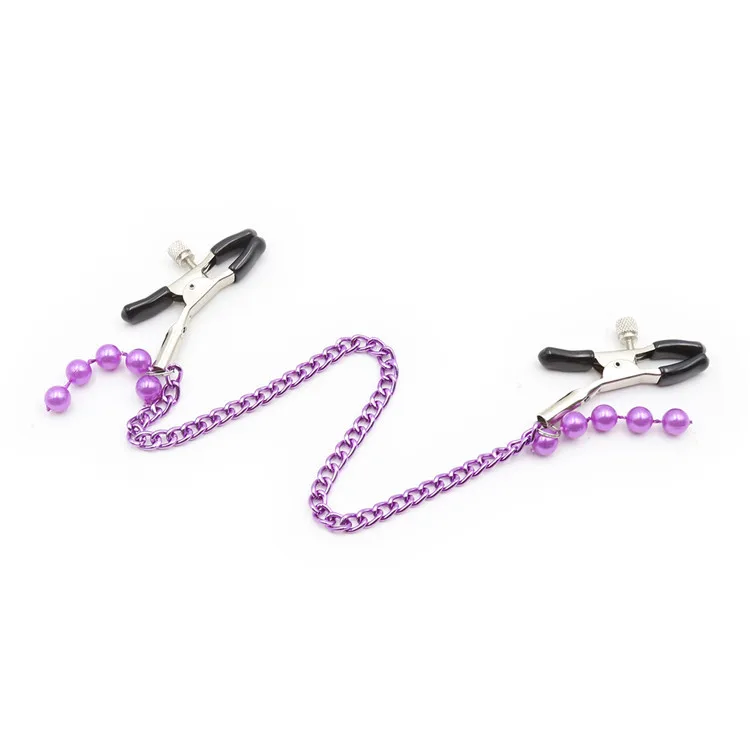Metal Nipple Clamp with Metal Chain  Fetish to Breast Labia Clip Stimulation Massager Bdsm Bondage Sex Products for Women men
