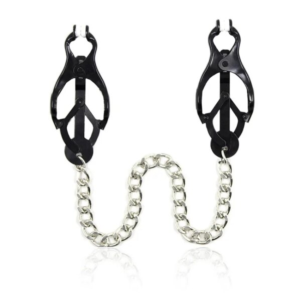 Metal Nipple Clamp with Metal Chain  Fetish to Breast Labia Clip Stimulation Massager Bdsm Bondage Sex Products for Women men