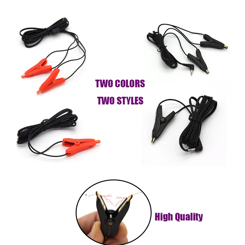 BDSM Electric Shock Nipple Clamps Breast Enlarger,Couple Sex Game Electrical Stimulator,E-Stim Labia Clips Clitoris Massage Toys